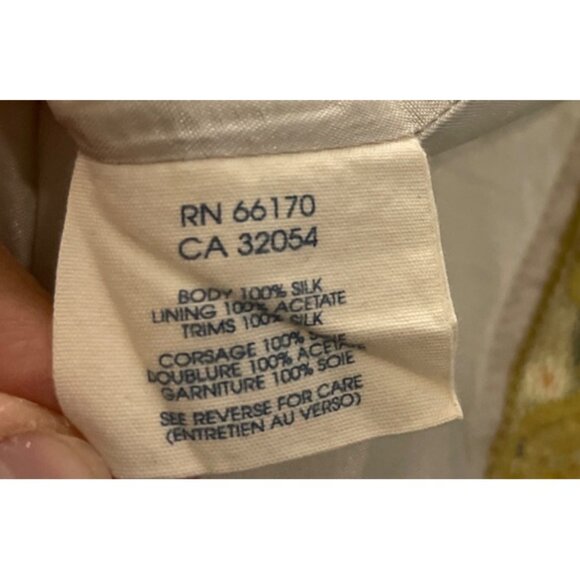 Edme & Esyllte Silk Sleeveless Geometric Print Dress S Green & Blue size Large - Picture 5 of 6